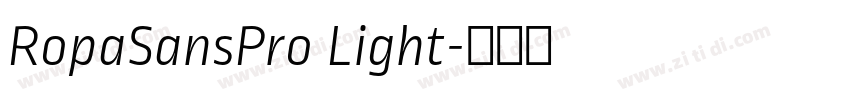 RopaSansPro Light字体转换